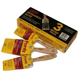 Purdy PURMONSPEC3 Monarch Elite Paint Brush Set, 3 Piece, Animal Hair, Brown, L