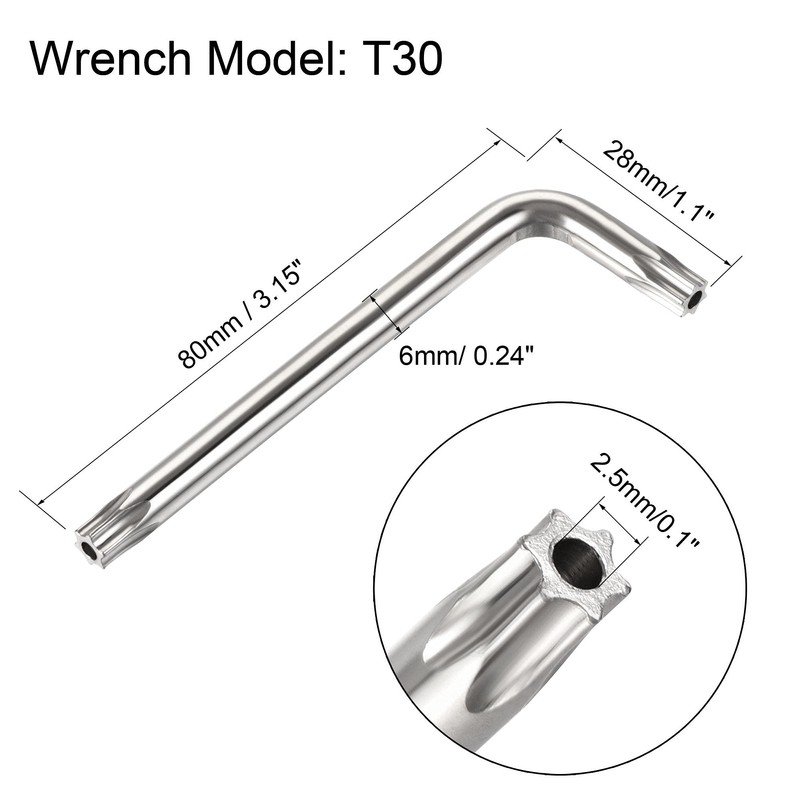 sourcing map M6x20mm Torx Security Machine Screw, 20pcs Pan Head