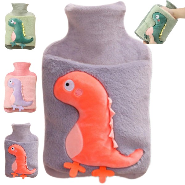 MHwan Hot Water Bottle, 2L Large Thickened Plush Fluffy Hot