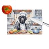 Caroline's Treasures DAC6276LCB Black Labrador Retriever The Chef Glass Cutting