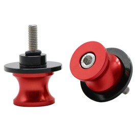 6MM Motorbike CNC Aluminum Swingarm Sliders Spools Stand Screws for YZF R1 R3 R6 R25 R125 R1000 R6S MT-01 MT-03 MT-09 MT-10 RSV4 RSV4 R (Red)