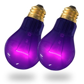 Lustaled Reptile Heat Lamp Bulbs-100W Reptile Night Heat Bulb E26 Terrarium Heat Lamp Simulate Natural Moon Purple Light for Snake Bearded Dragon Leopard Gecko Lizard Chameleon Tortoise -2Pack