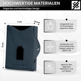 DYKANBO Wallets, ID & Card Sleeves for Men - Wallet Men's Leather Wallet - RFID Wallet Men's Small with Coin Compartment - Small Wallet Men - Men's Wallet, darkblue, Modern