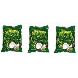 SUPER TURRON SUPERCOCO ALL NATURAL COCONUT CANDY 50 COUNT by Supercoco (Pack of 3)