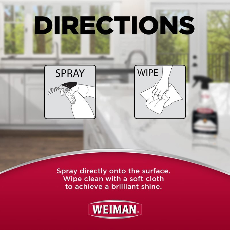 Weiman Quartz Countertop Cleaner and Polish - Clean and Shine