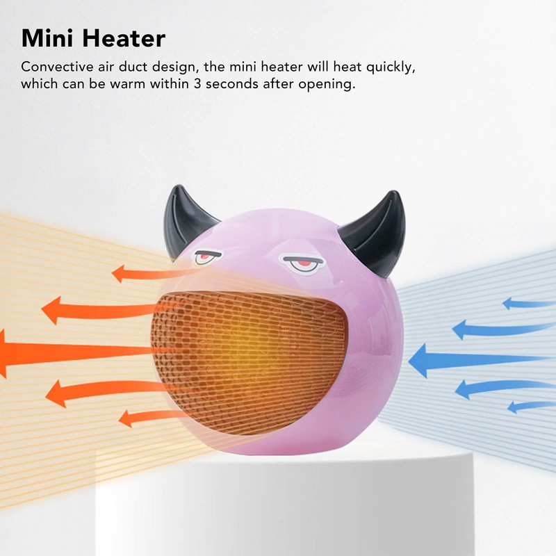Mini Heater Rapid Heating Constant Temperature Cute Devil Shape Compact