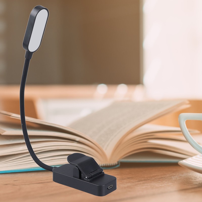 Book Light Small Lightweight Vertical Head Clip On Reading Light