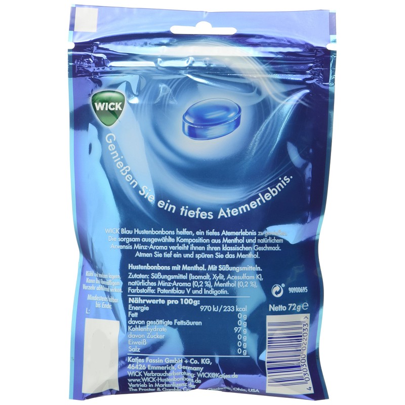 Wick Blue Sugar Free 72g