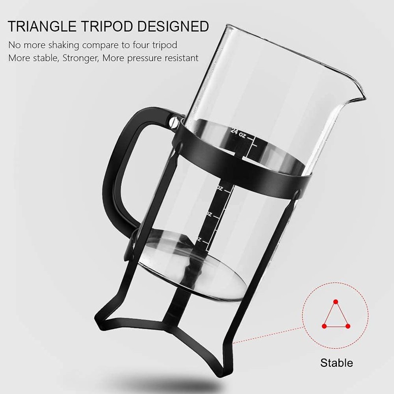 QUQIYSO French Press Coffee Maker 304 Stainless Steel French Press