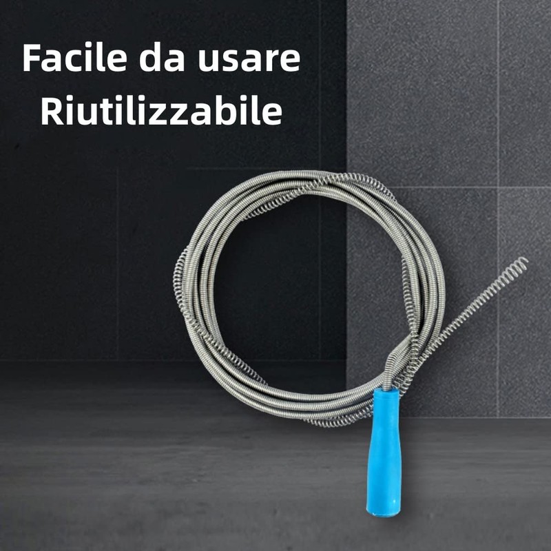 Norhogo Pipe Cleaning Probe 1.5m Hydraulic Spring for Easy Cleaning