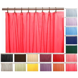 Venice Collections Elegant Heavy Duty Vinyl Shower Curtain Liner with 12 Metal Grommets Bright Pink