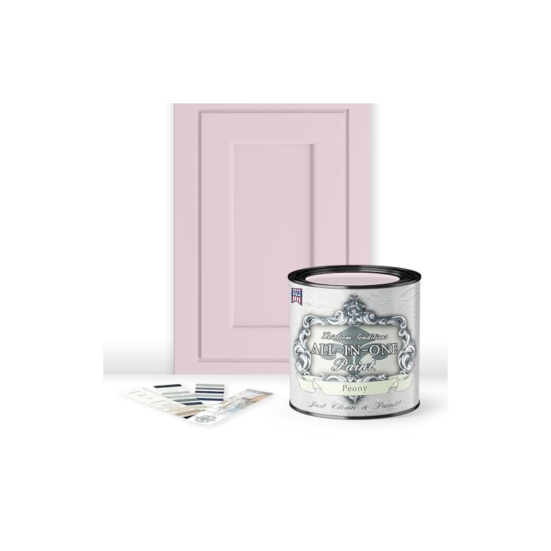ALL-IN-ONE Paint, Peony (pale pink), Quart - Durable cabinet and