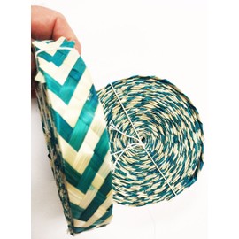 Bonka Bird Toys 1228 40ft Braided Palm Leaf Rope. (Green.)