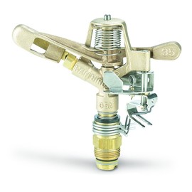 Rain Bird 35ADJTNTB Brass Impact Sprinkler, Adjustable 0° - 360° Pattern, 23' - 50' Spray Distance