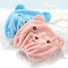 Aatpuss Turban Hair Drying Towel, Head Towel Turban for Long Hair, Quick Drying Hair Towel, for Adults or Children, Girls, Pack of 2