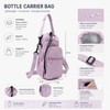 Water Bottle Carrier Bag for Travel – Insulated Nylon Crossbody