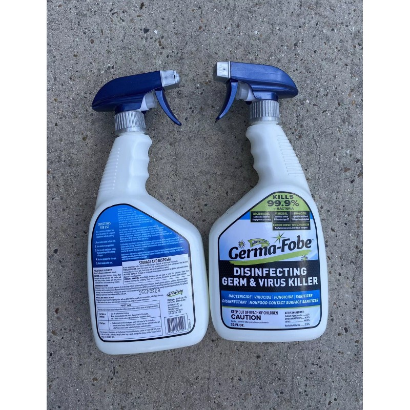Germa Fobe Lot Of 2 Bottles Germa-Fobe 32 oz Disinfecting