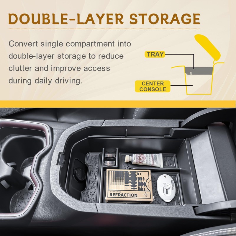 Center Console Organizer Tray Compatible with Toyota RAV4 2025 2024