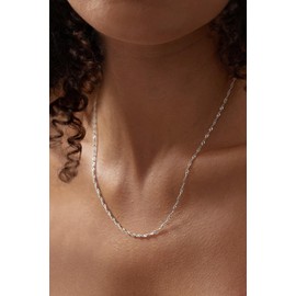 Monily Rope Chain Necklace for Women Stainless Steel 1.5 mm 26 Inches Twist Chain Necklace