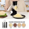 Rotary Cheese Grater Vegetable Shredder with Handle Round Kitchen Mandoline
