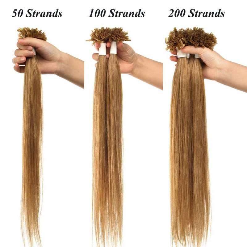 Real Hair Extensions, Keratin, U-Tip, Remy Human Hair, 50 Strands