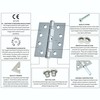 Door Hinges 4" 102mm Ball Bearing 1 Pair Pack [2