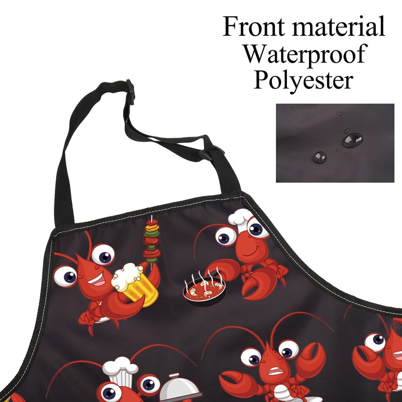 ENSIANTH Crayfish Apron Crayfish Lover Gifts Red Lobster Apron Crayfish