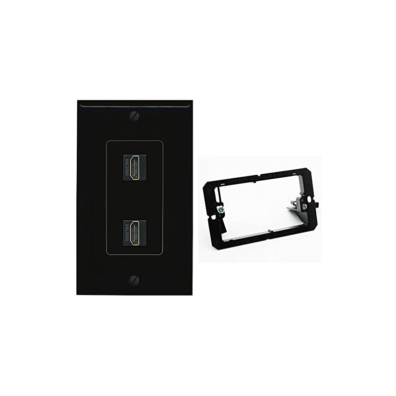 RiteAV HDMI Wall Plate 2 Port - 1 Gang w-Bracket