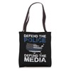 Defend the Police Defund the Media American Flag USA Tote