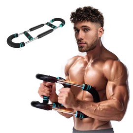 BOLUPO U-Shaped Twister Arm Trainer, Adjustable Chest Arm Forearm Strengthener with 4 Springs, Portable Home Fitness Equipment for Men, Upper Body Muscle Workout Tool.