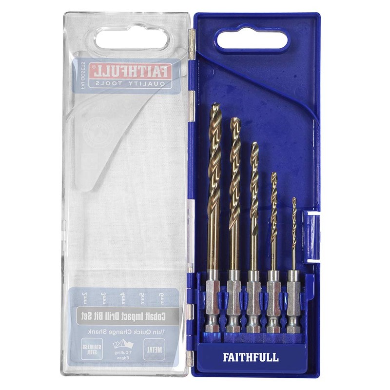 HSSE M35 Cobalt Quick-Change Impact Drill Bit Set, 5 Piece