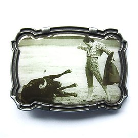 Urban Backwoods Vintage Torero Belt Buckle for Interchangeable Belt Buckle, silver