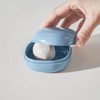 LaaSong Soap Holder Travel Case Portable Round Soap Dish with