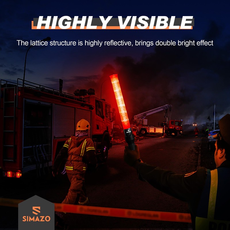 SIMAZO 4 Pack Traffic Wand, 21 Inch Traffic Control Wand