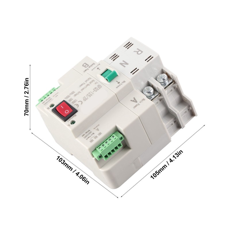Dual Power Automatic Transfer Switch 2P Fast Switching PC AC