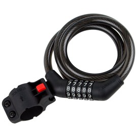 Vélo Line 86926-0099 5-Way Dial Wire Lock, Compact Bicycle Key, Free Password Setting, Total Length 47.2 inches (1,200 mm), Diameter 0.5 inches (12 mm), 86926-0099