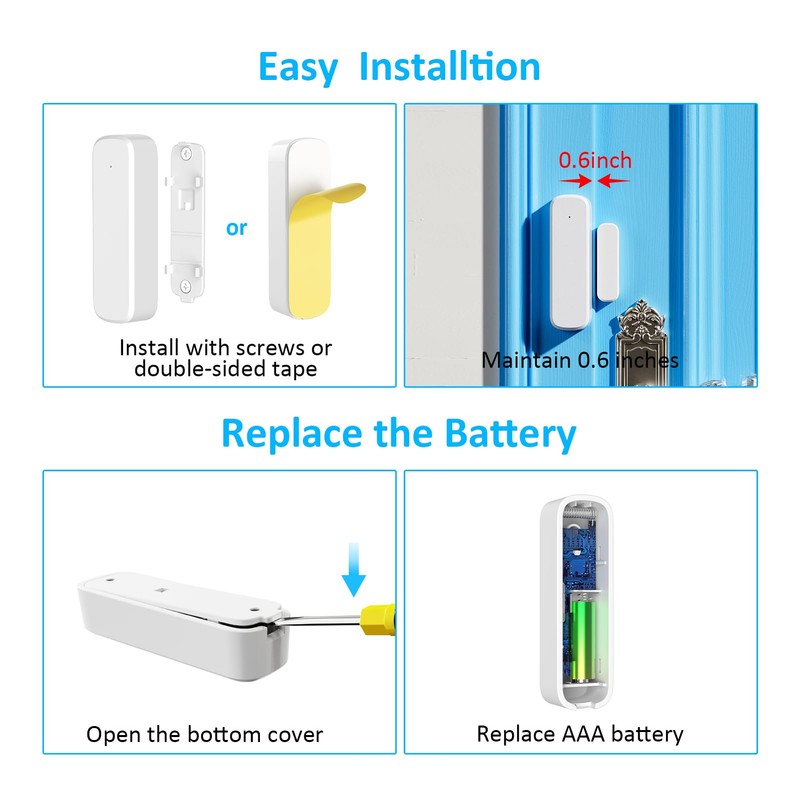 Wireless Door Chime, Door Open Sensor Alarm When Entry Business/Office/Store