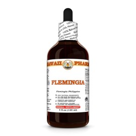 Flemingia (Flemingia Philippine) Dry Root Tincture, Made in Hawaii, All Natural, Vegan, Pure Liquid Extract - 4 fl.oz