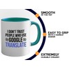 Flairy Land Translator 2Tone Mug 11oz Green -I Don't Trust