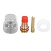 6 Pcs TIG Torch Glass Cup Collet Kit 2.4MM Glass