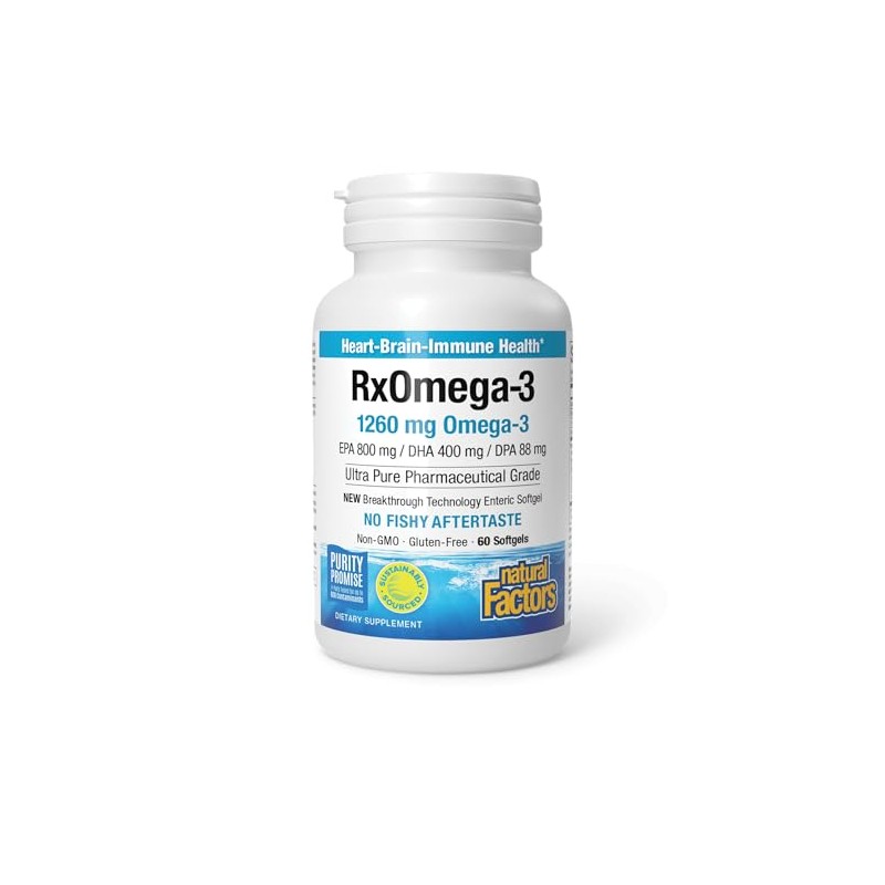 Natural Factors Rxomega-3 Factors Softgels 1260mg, 60-Count