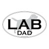 CafePress Labrador Retriever DAD Oval Sticker Oval Car Bumper Sticker