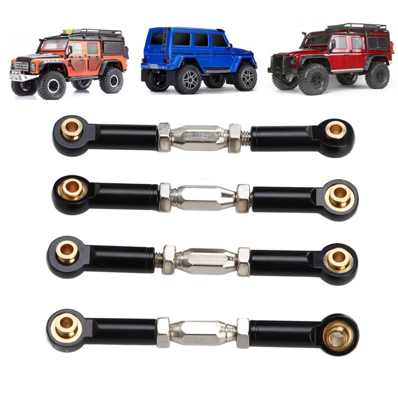 4Pcs RC Car Camber Links Black Aluminium Alloy Reduce Vibration