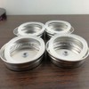 Set of 2 Mason Jar Screw Lids Made of Stainless