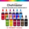 Chefmaster Liqua-Gel Variety Pack, Twelve 2.3 Ounce Bottles