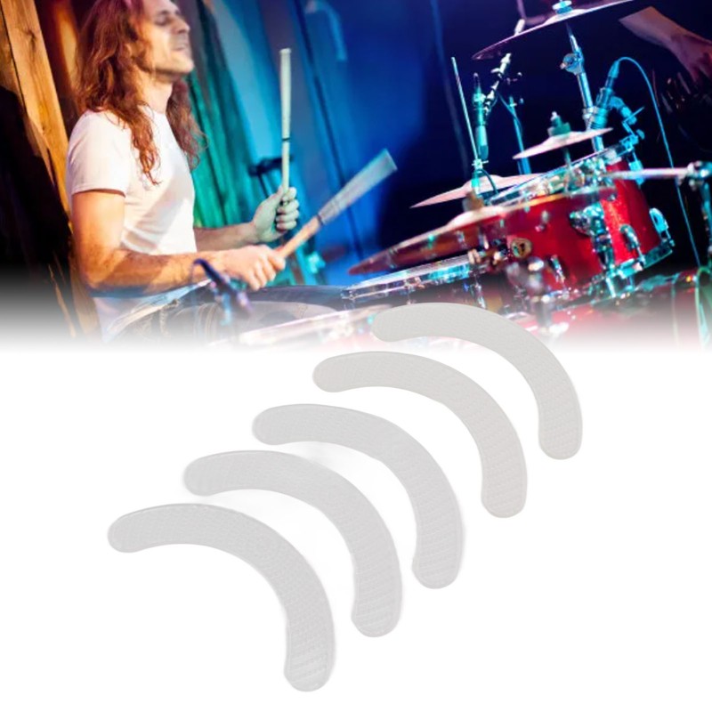 5PCS Drum Dampener Drum Gel Pads Long Strip Soft Silicone