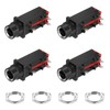 MECCANIXITY 4pcs 1/4" 6.35mm Stereo Audio Jack, 50V 3 Pin