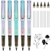 AUAUY 5PCS Everlasting Pencil, Infinity Pencil with Eraser and Replacement