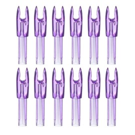 PATIKIL Archery Arrows Nocks 4.2mm, 12 Pack Plastic Insert Arrow Nock Replacement Arrow Tails for Hunting Shooting Compound Recurve Bow, Clear Purple