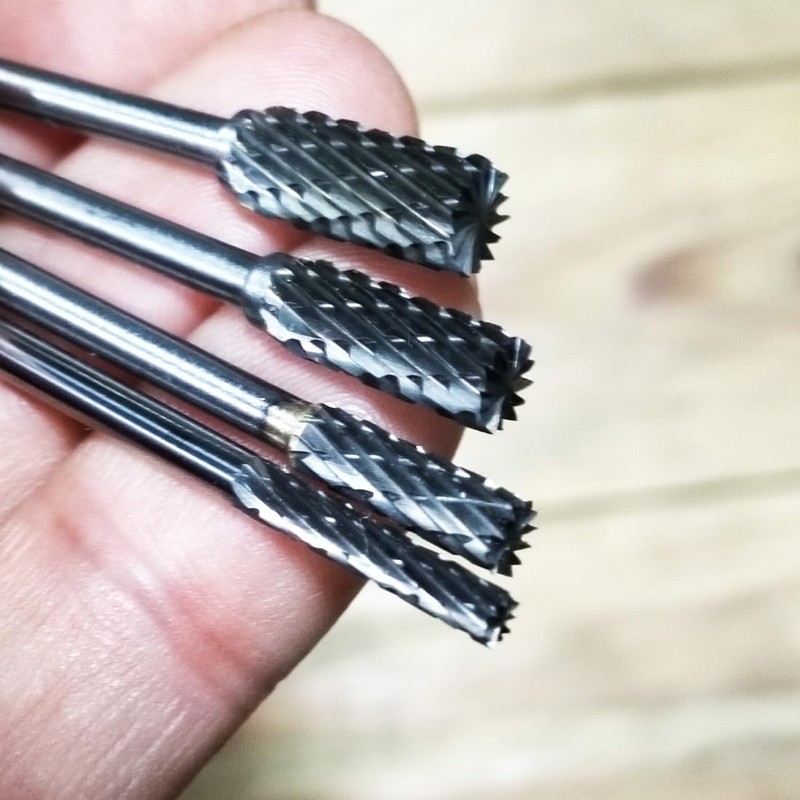 Luo ke 75mm Extra Long Carbide Burr Sets, 1/8 Inch